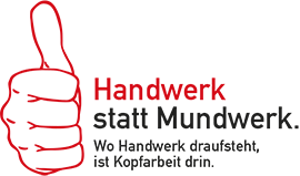 Logo: Handwerk statt Mundwerk