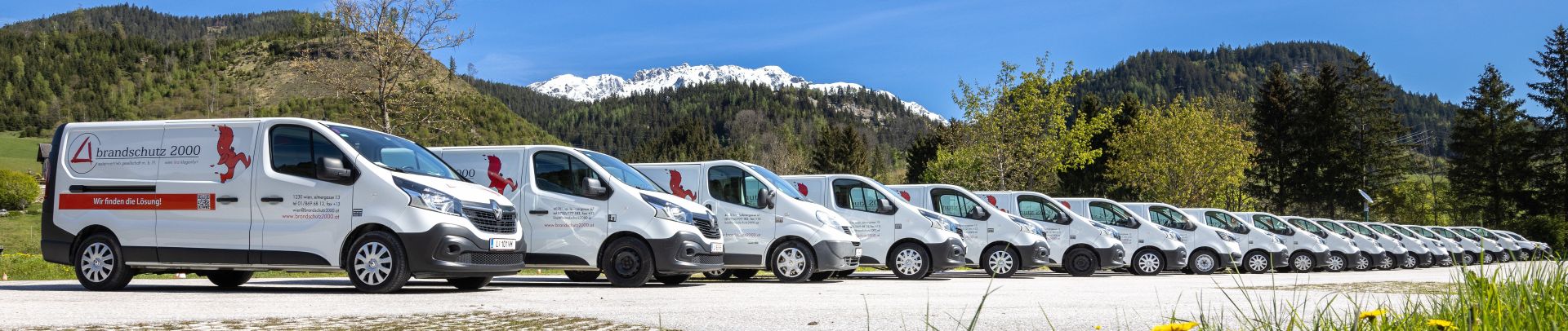 Foto: Firmenautos stehen auf Parkplatz